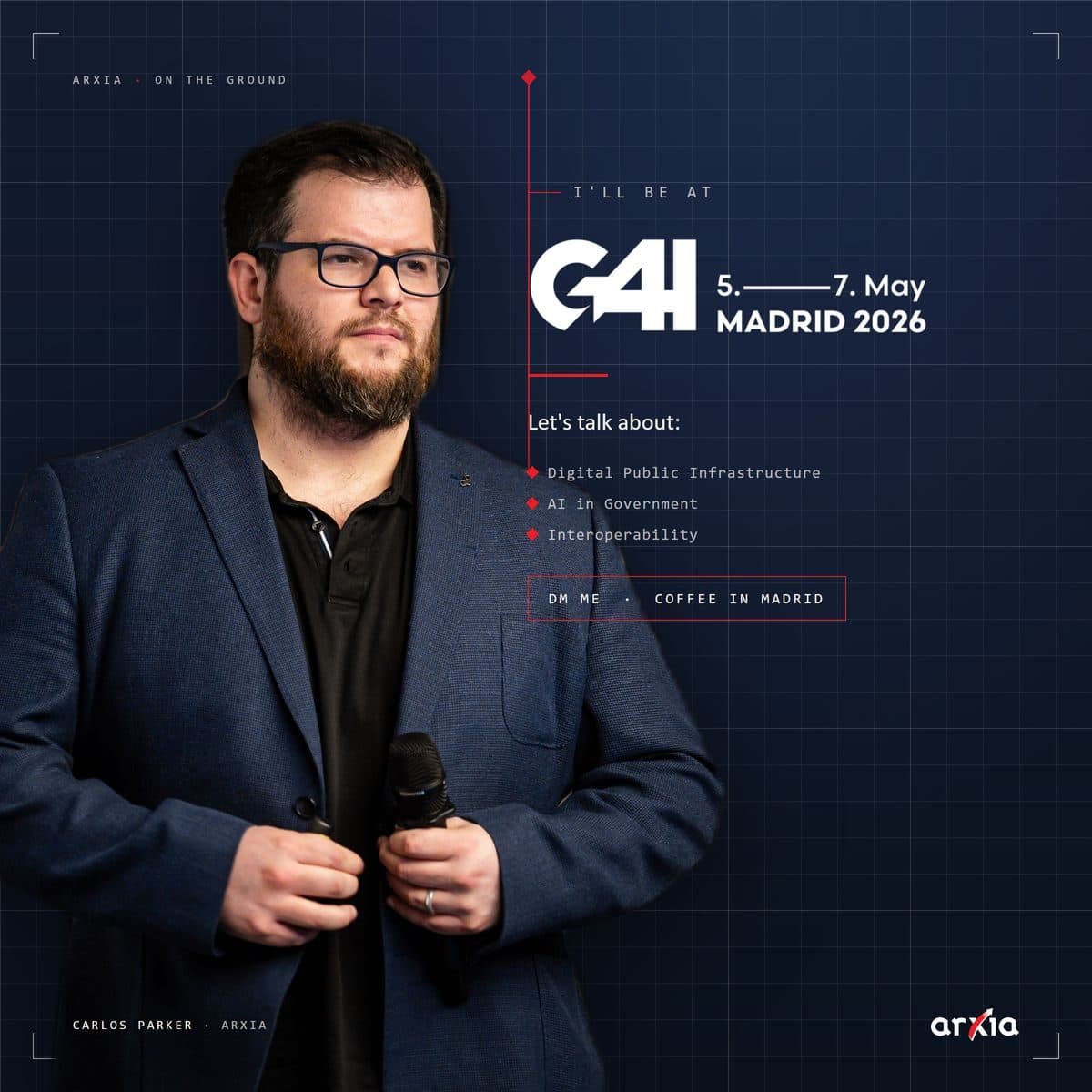 Carlos Parker, speaker card for G4I 2026 Madrid